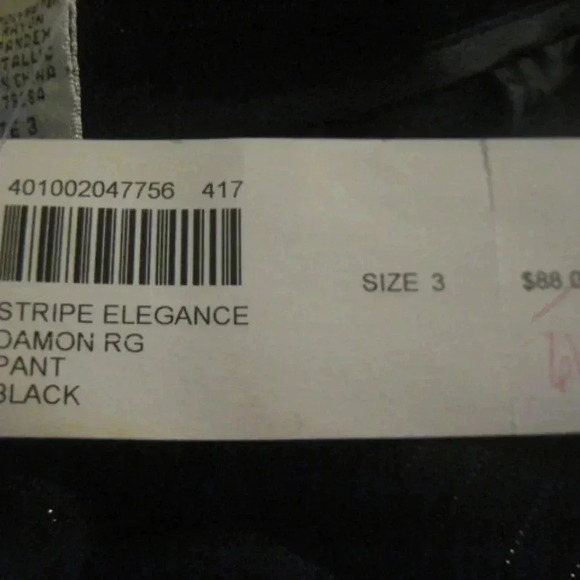 NWT CHICO’s Black Stripe Elegance Pants 3 (XL/16) - Picture 6 of 6